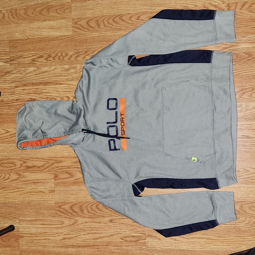 Pre owned gray polo hoodie size large